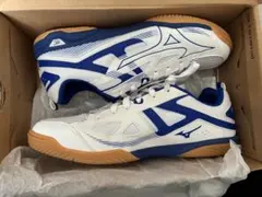 Mizuno 卓球用シューズ ホワイト/ブルー 【ウエーブカイザーブルク 7】
