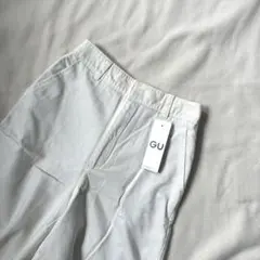 美品　GU ジーユー　コットンバミューダパンツ　 ハーフパンツ　オフホワイト　S