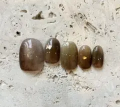 ブラウンニュアンス　ネイルチップセット