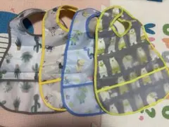 動物柄お食事エプロン4枚セット