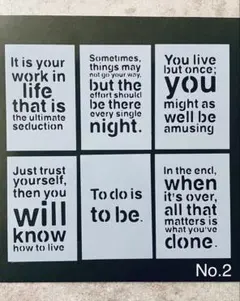 ステンシルシート　英文　No.2