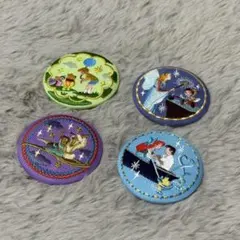 【Disney】キャラクター刺繍ピンバッジ4個セット