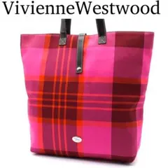Vivienne Westwood タータンチェック トートバッグ ピンクのサムネイル