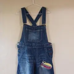 ミッキーマウス刺繍デニムサロペット