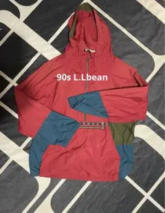 90s L.L.Bean アノラック 赤 青 緑 ナイロン