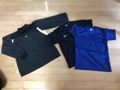 Tシャツ　ウォームアップウェア 青 黒 150サイズ セット