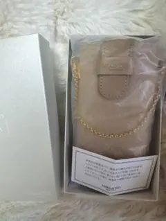 MIKIMOTO チェーン付きポーチ ベージュ