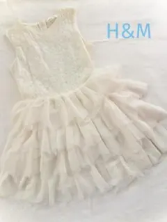 H&M フォーマルドレス スパンコール　チュールレース　ワンピース