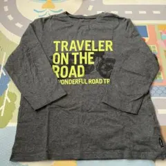 グレー 長袖カットソー TRAVELER ON THE ROAD まとめ売り可能