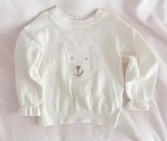 明日まで　美品　GAP ブラナンベア　フリルニット　トップス　長袖　95cm