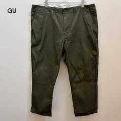 【GU】カーゴパンツ ミリタリーパンツ カーキ コットン メンズ L