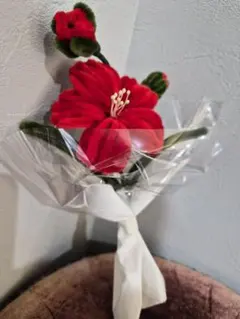 ハンドメイド　モール　モールフラワー ハイビスカス　インテリア 造花　沖縄