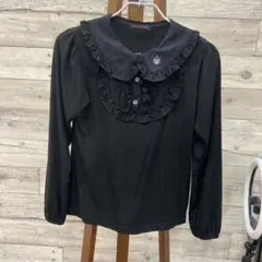 ALCONQUINS フリル付きブラックシャツのサムネイル