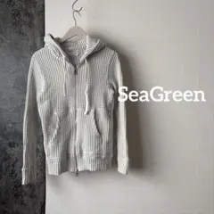 ⭐︎821 SeaGreen シーグリーン　ワッフル　フーディーパーカー ダブルのサムネイル