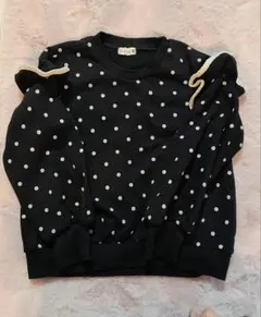 ブランシェス　女の子　トレーナー　フリル　ドット　トップス　130