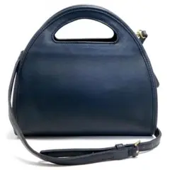 美品オールドコーチ ハンドバッグ 2WAYバッグ 紺 9942 USA製 80年