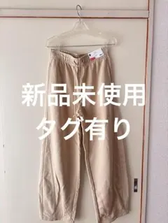 GU ベージュ スウェットワイドパンツ Lサイズ