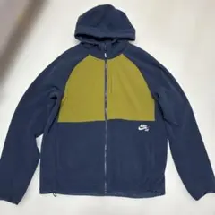 NIKE SB フリースジャケット ネイビー×オリーブ XL
