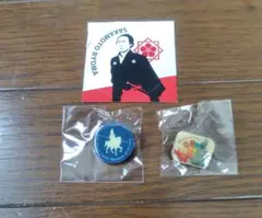 坂本龍馬 ステッカー・ピンバッジセット