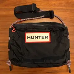 HUNTER ショルダーバッグ サコッシュ ブラック　美品のサムネイル