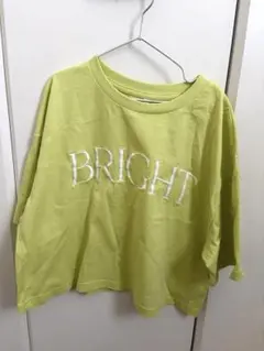 GU 刺繍Tシャツ Lライムグリーンのサムネイル