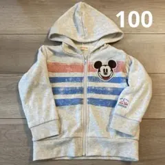 ミッキー パーカー  アウター　裏起毛　100cm