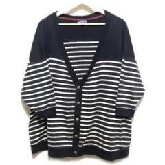 BURBERRY BLUE LABEL ストライプニットカーディガン 38