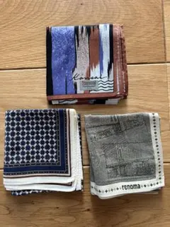 【Kansai他】デザインハンカチ 3枚セット