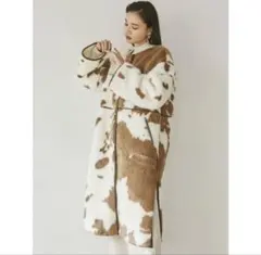 MURUA カウエコファーコート　牛柄