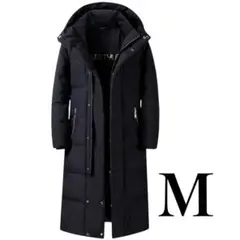 ダウンジャケット レデースコート 秋冬 ロングコート 中綿ジャケット　M 黒