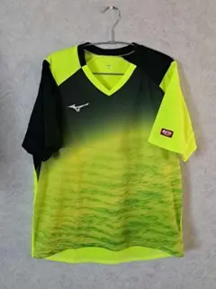 Mizuno 卓球ウェア 蛍光イエロー/黒　sizeXＬ