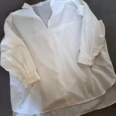 ROPEPICNICアイボリー Vネック 五分袖カットソー