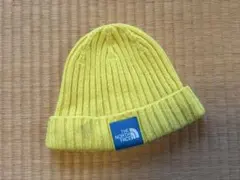 ノースフェイス　キッズニット帽　黄色