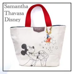 【サマンサタバサ】 トートバッグ ディズニー ミッキー コラボ　限定 チャーム付