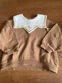 コトリ ブラウン セーラー襟 トレーナー