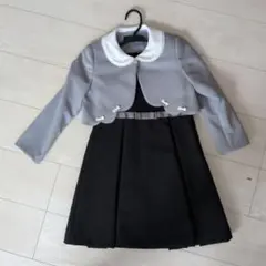 フォーマル120グレー・ブラック ジャケット付きドレス