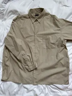 未使用品　ストライプシャツ　ベージュ　ビッグシルエット　メンズ　ライトオン