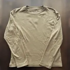 無印良品 クルーネック長袖Tシャツ　キャメルブラウン　コットン Mのサムネイル