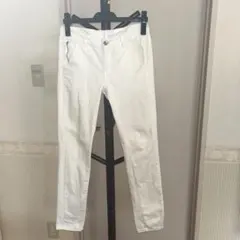 最終値下げ！COMME CA ISM ローライズホワイト ストレートデニム Sのサムネイル
