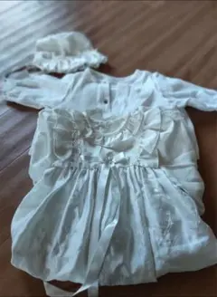 ホワイトドレスと帽子セット