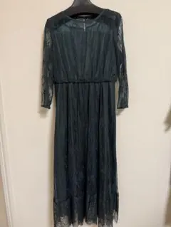 URBAN RESEARCH ダークグリーン レース ロングドレスのサムネイル
