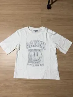 GANNI スローガンプリント Tシャツ S ホワイトのサムネイル