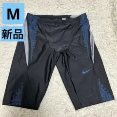 新品NIKE 競泳水着 ハーフスパッツ メンズ ブラック ブルーMのサムネイル