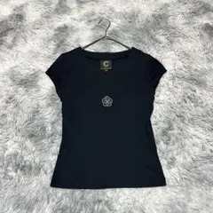 【CLATHAS/クレイサス】Tシャツ ダークネイビーM胸ワッペン 半袖【美品】のサムネイル