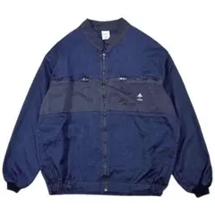 90sヴィンテージ・フライトジャケット ブルゾン デニム風生地 ライトアウター