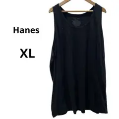 Hanes ブラック タンクトップ XL 無地のサムネイル