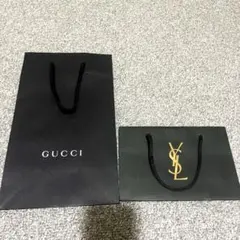 GUCCI YSL ショップ袋 ショッパー 2枚セット グッチ イヴサンローラン