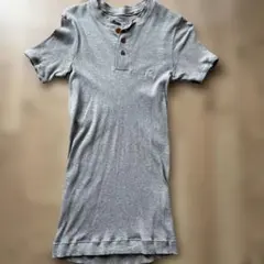 Vivienne Westwood ヘンリーネック リブTシャツ グレーMサイズ