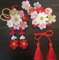 つまみ細工髪飾り七五三花飾り