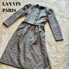【美品】LANVIN PARIS ワンピース 千鳥格子 ドット柄 希少のサムネイル